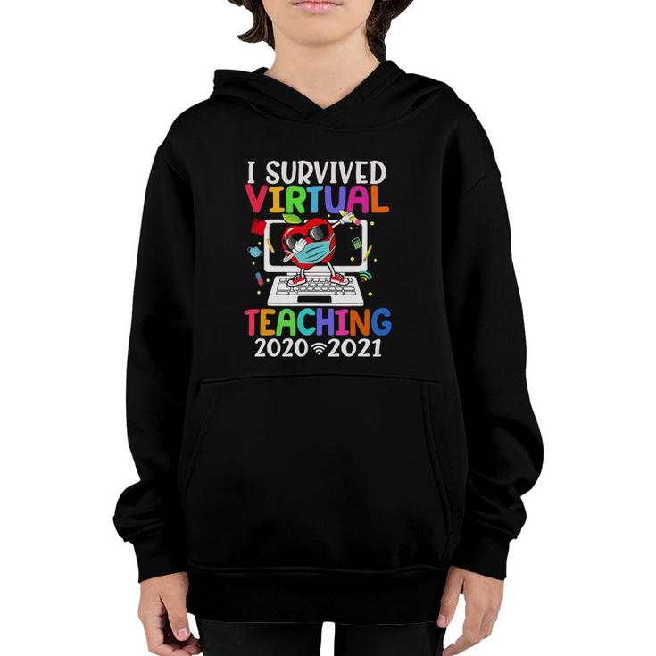 I Survived Virtual Teaching End Of Year Distance Teaching Te Youth Hoodie