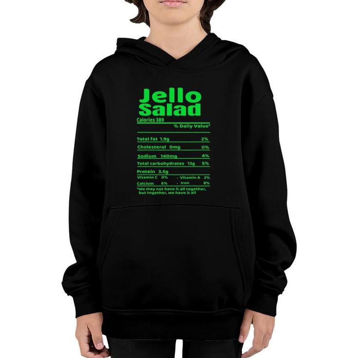 Jello Salad Nutrition Facts Funny Thanksgiving Christmas T-Shirt