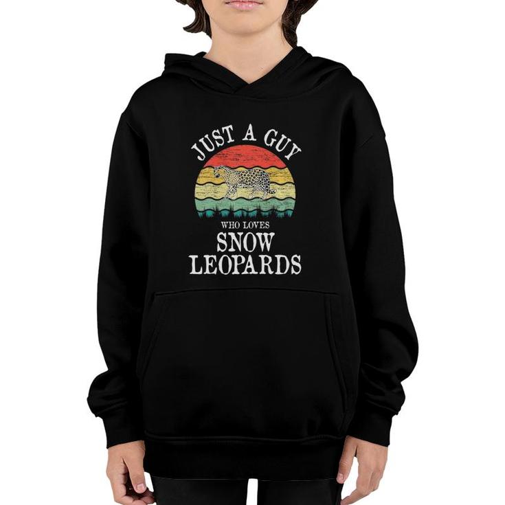 Just A Guy Who Loves Snow Leopards  Youth Hoodie