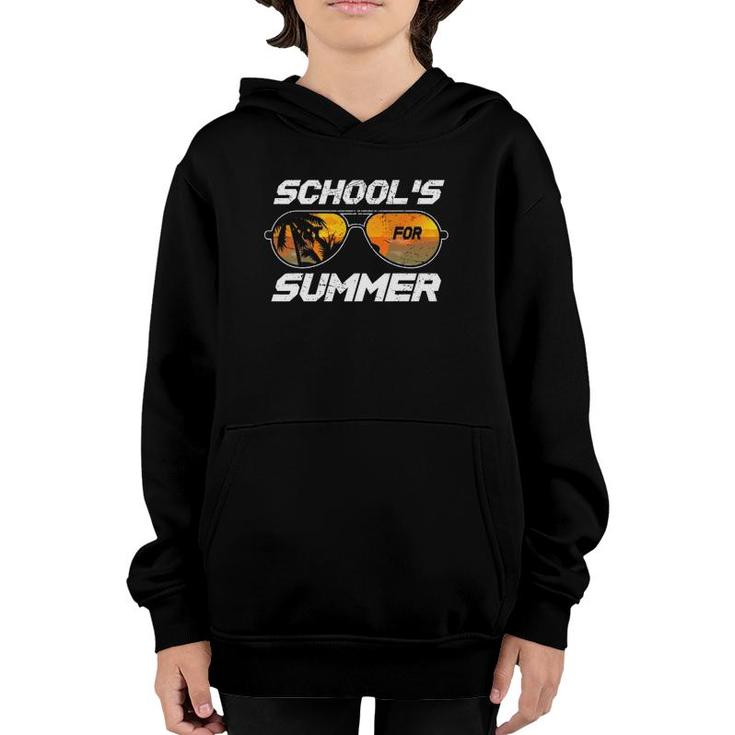 Last Day Of School Tee Retro Beach Schools Out For Summer Youth Hoodie