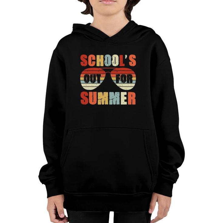 Last Day Of Schools Out For Summer Teacher Retro Vintage Youth Hoodie