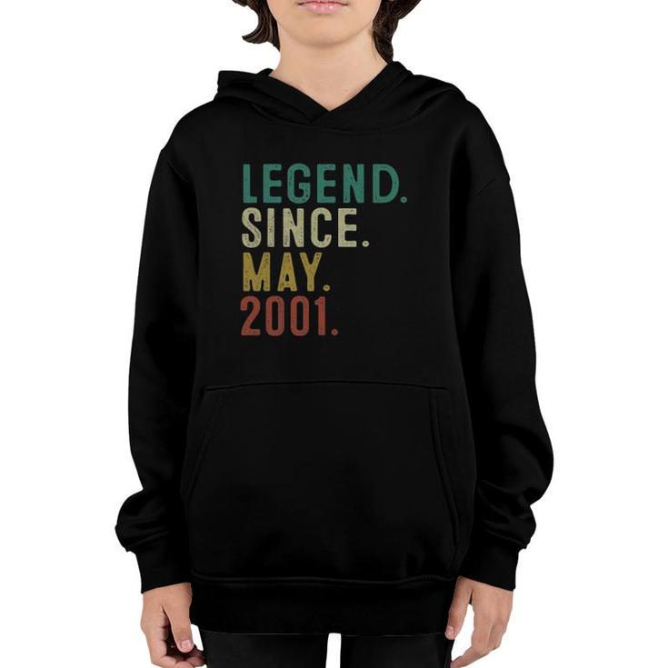 Legend Since May 2001 20Th Birthday 20 Years Old Men Youth Hoodie