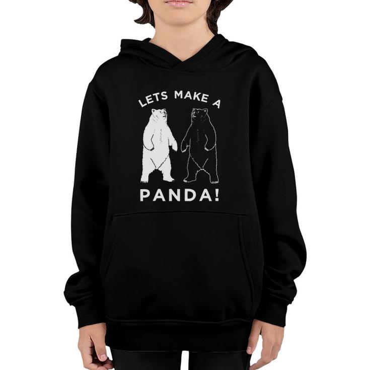 Lets Make A Panda Funny Bear Graphic Tee Youth Hoodie