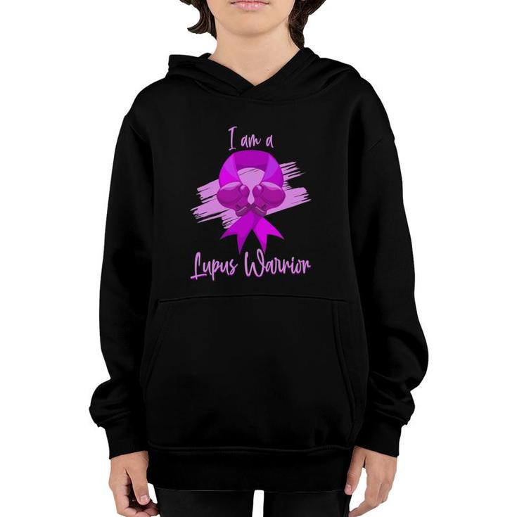 Lupus Warrior Purple Awareness May Month Ribbon Lupus Gift Youth Hoodie