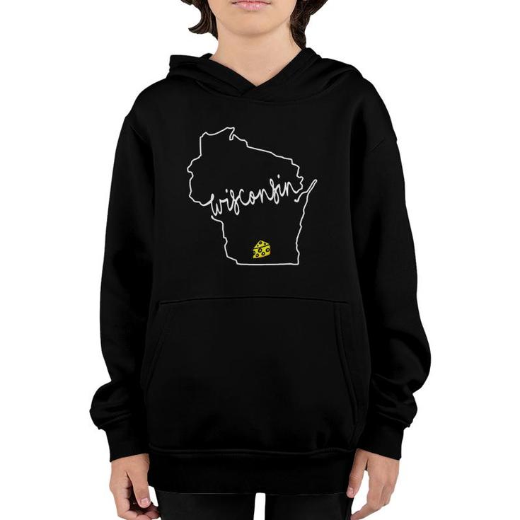 Madison Wisconsin Cheese Funny Wi Home State  Youth Hoodie