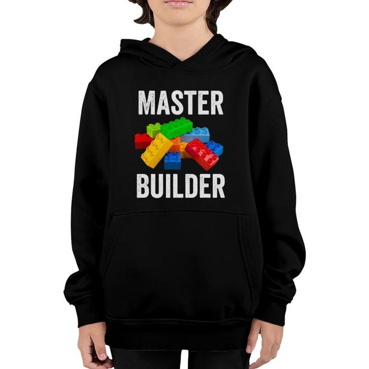 Master Builder Funny Building Blocks Gifts Men Women Youth Hoodie