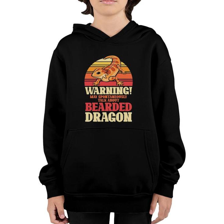 May Spontaneously Talk About Bearded Dragon Vintage Reptile Youth Hoodie