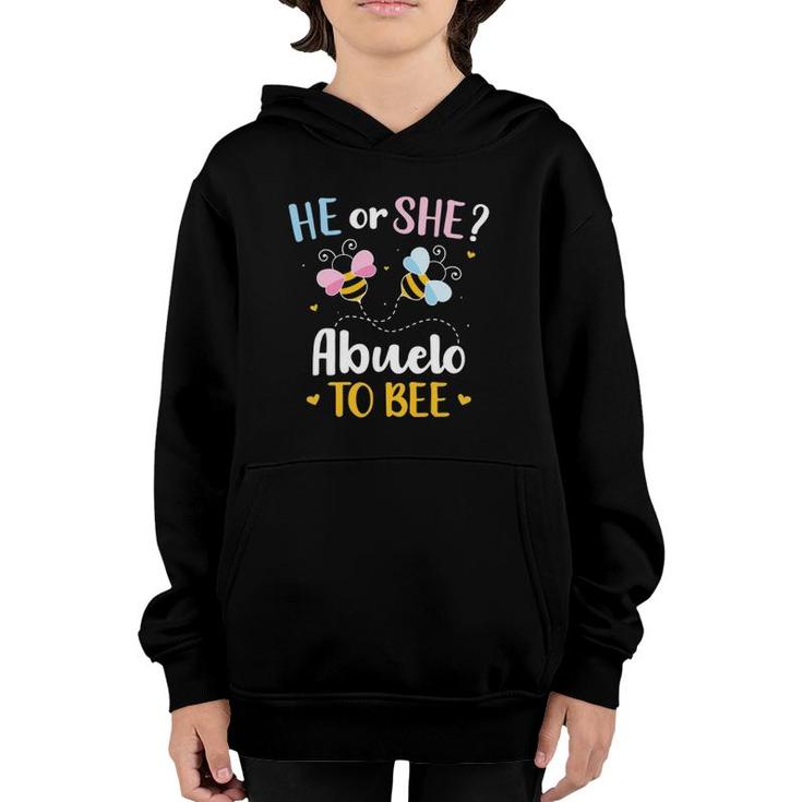 Mens Gender Reveal He Or She Abuelo Matching Family Baby Party Youth Hoodie