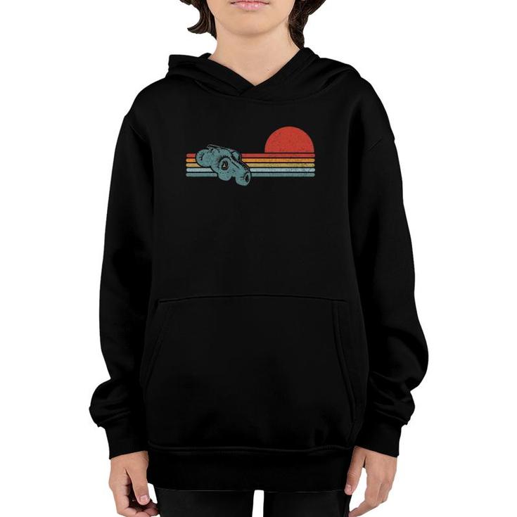 Monster Truck Vintage Retro Sunset Horizon Stripes Lines Youth Hoodie