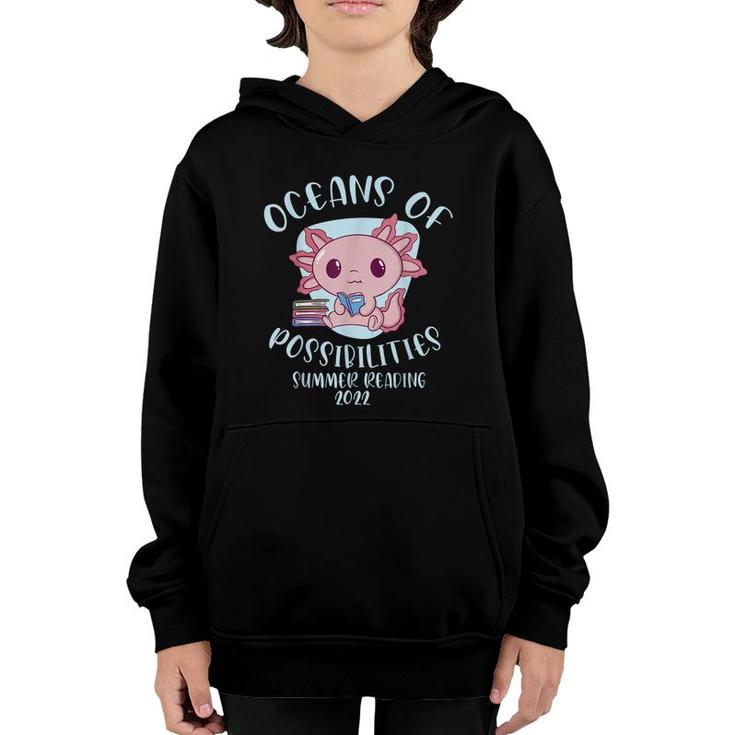 Oceans Of Possibilities Summer Reading 2022 Cute Sloth Books  Youth Hoodie