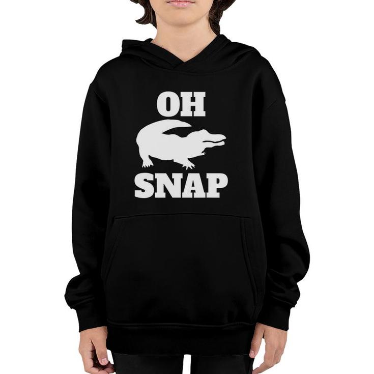 Oh Snap Alligator Graphic Animal Youth Hoodie