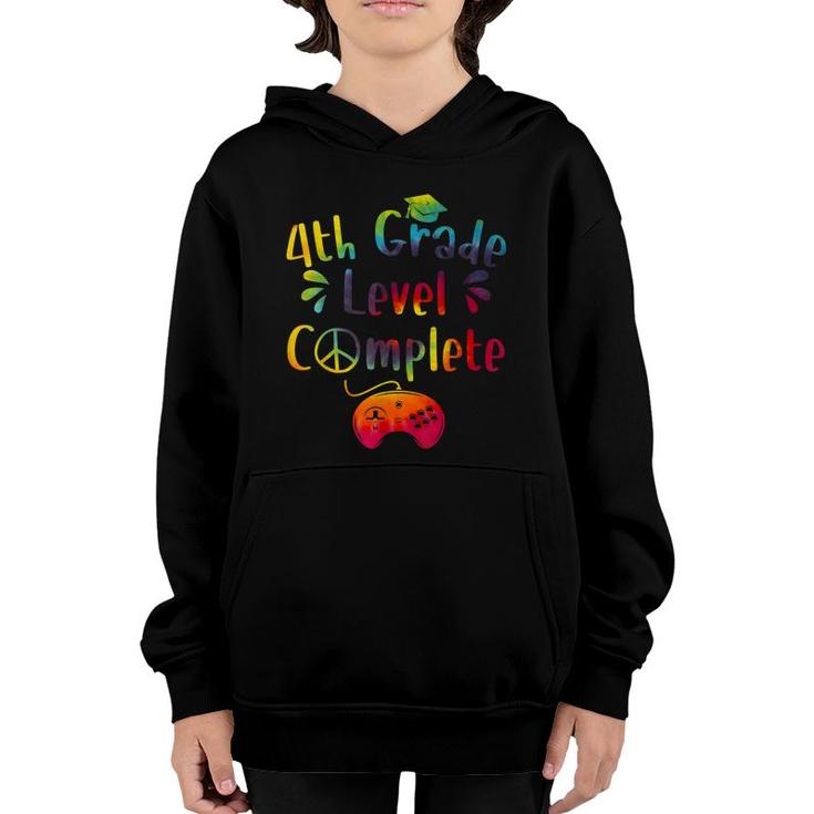 Peace Out 4Th Grade Tie Dye Graduation Class Of 2021 Virtual  Youth Hoodie