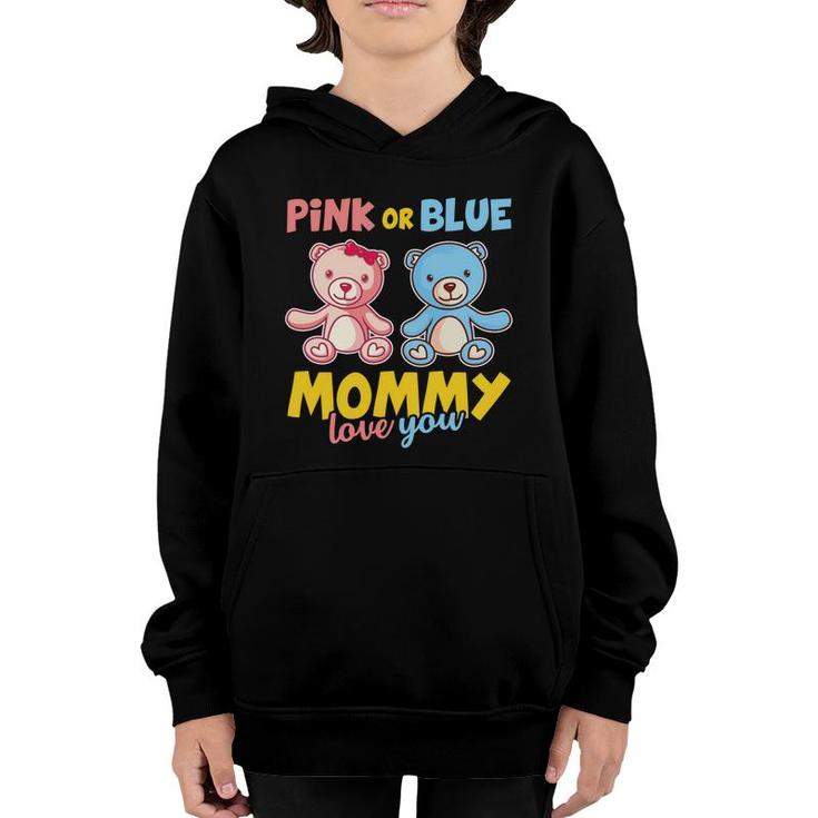 Pink Or Blue Baby Shower Gender Reveal Baby Gender Reveal Party Youth Hoodie