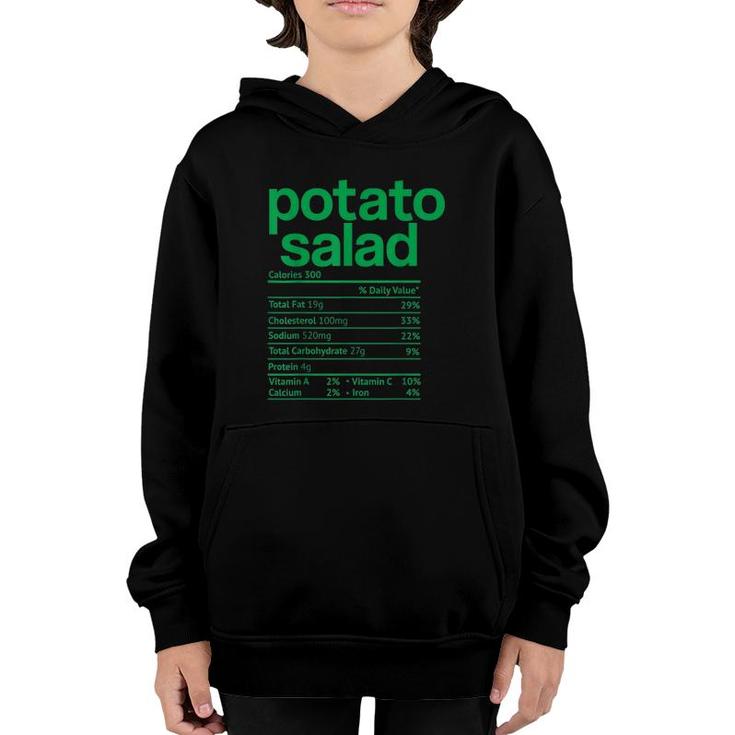 Potato Salad Nutrition Facts Funny Thanksgiving Christmas Youth Hoodie