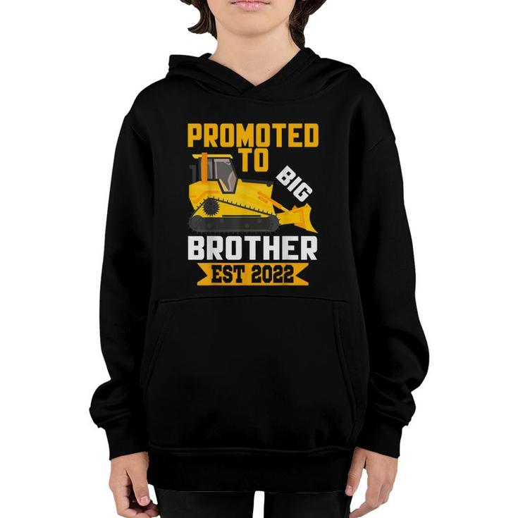 Promoted To Big Brother Est 2022 Funny New Brother  Youth Hoodie