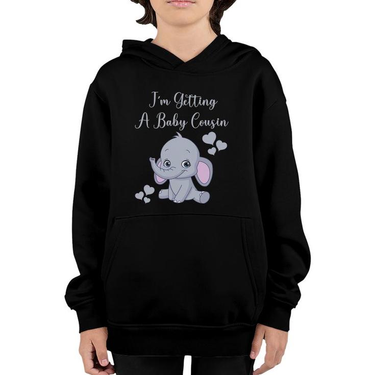 Promoted To Big Cousin Cute Elephant Pregnancy Announcement Youth Hoodie