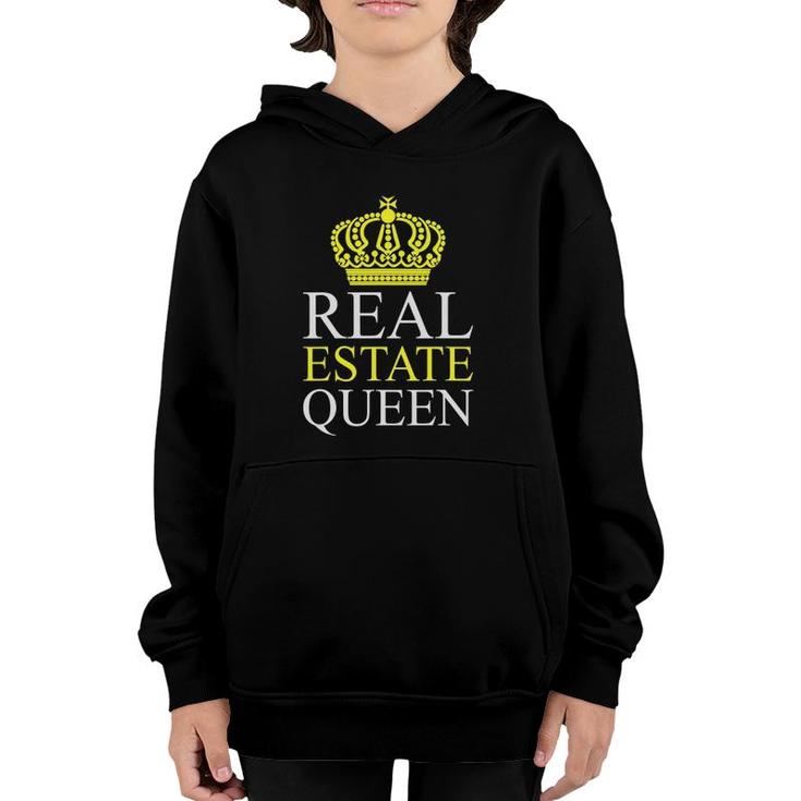Real Estate Queen Realtor Female Youth Hoodie