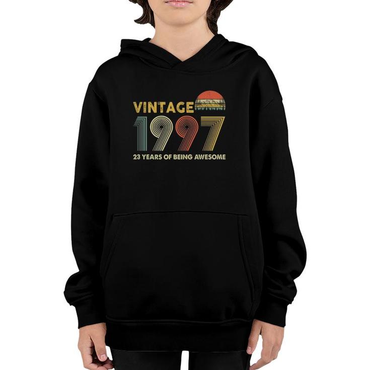 Retro Vintage 1997 22Nd Birthday Gifts 22 Years Old Youth Hoodie