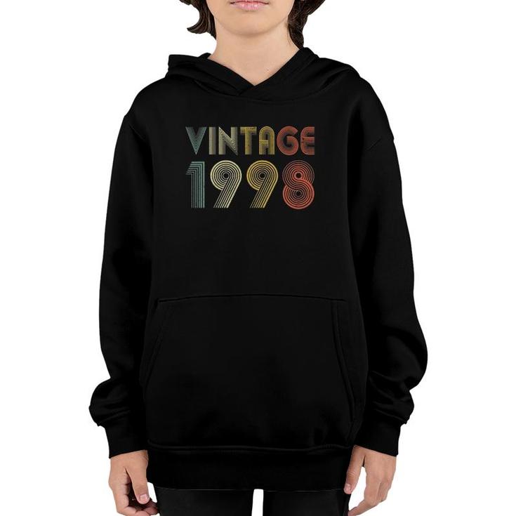 Retro Vintage 1998  22Nd Birthday Gifts 22 Years Old Youth Hoodie