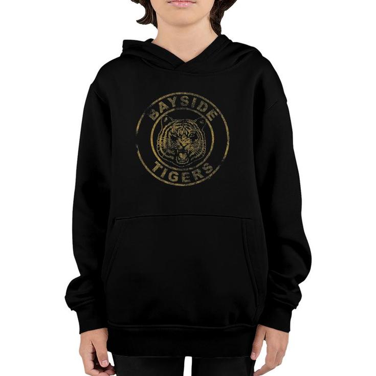 Saved By The Bell Bayside Tigers Distressed Circle Gold Youth Hoodie