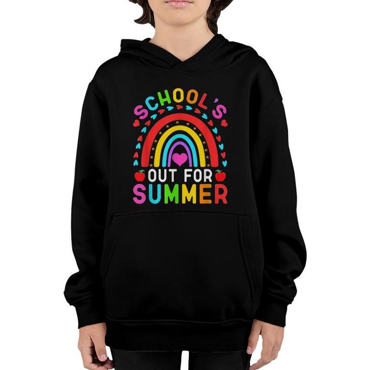 Schools Out For Summer Happy Last Day Of School Teacher Kid  Youth Hoodie