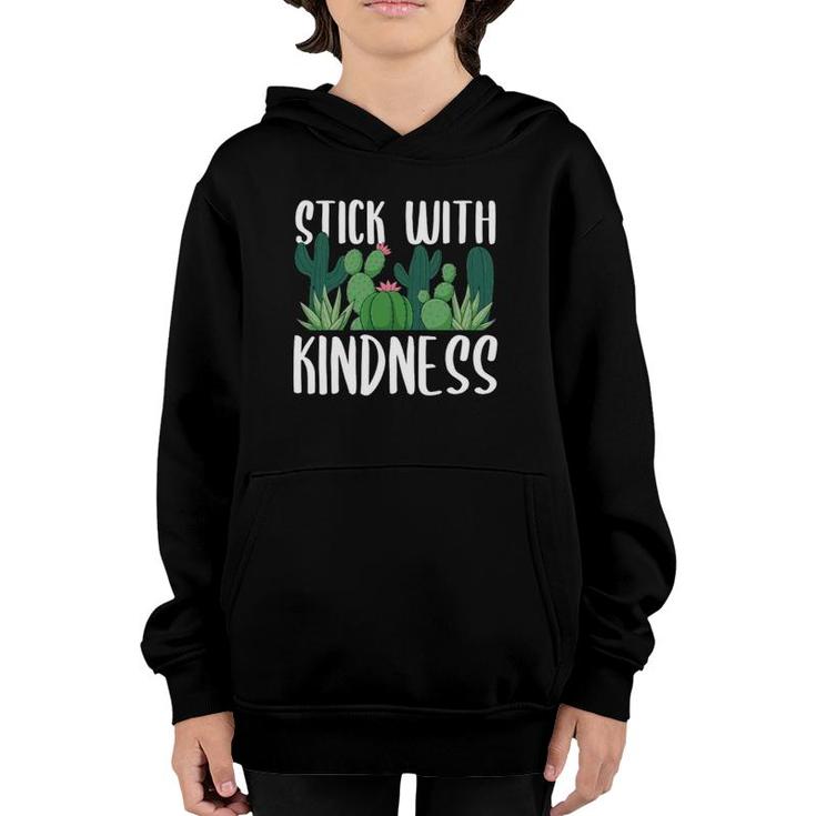 Stick With Kindness - Cactus Teacher School Kindergarten  Youth Hoodie