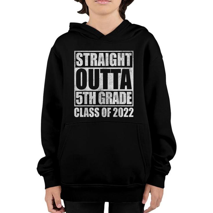 Straight Outta 5Th Grade  Kids Boys 2022 Graduation  Youth Hoodie