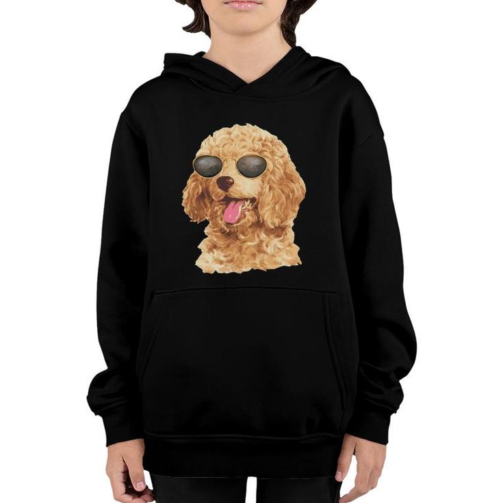 Sunglass Poodle Dog Pet Lover Youth Hoodie