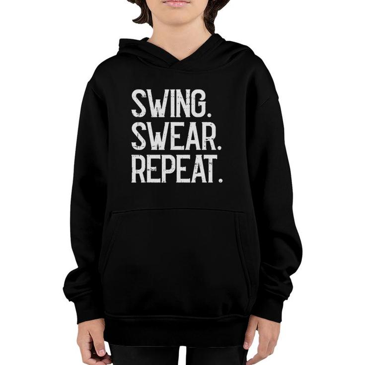 Swing Swear Repeat Golf Player Golfing Sports Lover Golfer Youth Hoodie