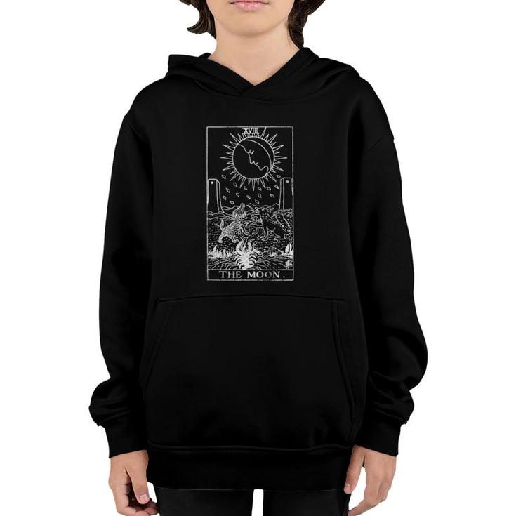 The Moon Tarot Vintage Design Youth Hoodie