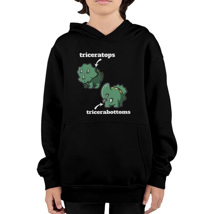 Triceratops Tricerabottoms Funny Dinosaur Gift Youth Hoodie