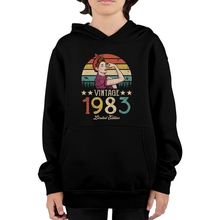 Vintage 1983 Limited Edition 1983 39Th Birthday 39 Years Old Youth Hoodie
