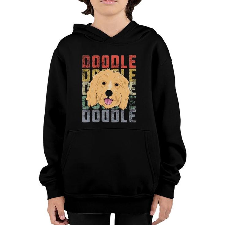 Vintage Goldendoodle Doodle Dog Puppy Youth Hoodie