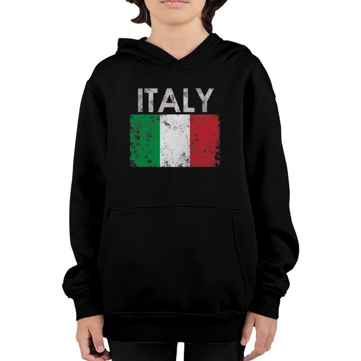 Vintage Italy Italia Italian Flag Pride Gift Youth Hoodie
