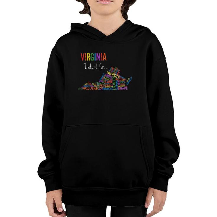Virginia Gay Lgbtq Pride Month Equality Diversity Inclusion Youth Hoodie