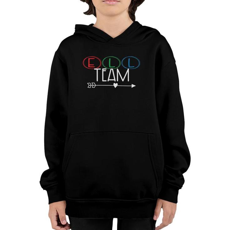 Womens Ell Team Teacher Team Group Matching Gift Squad School V-Neck Youth Hoodie