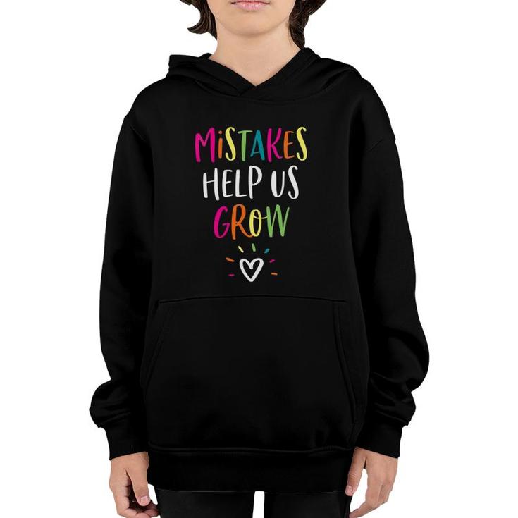Womens Growth Mindse Positive Back To School Teacher Student V-Neck Youth Hoodie