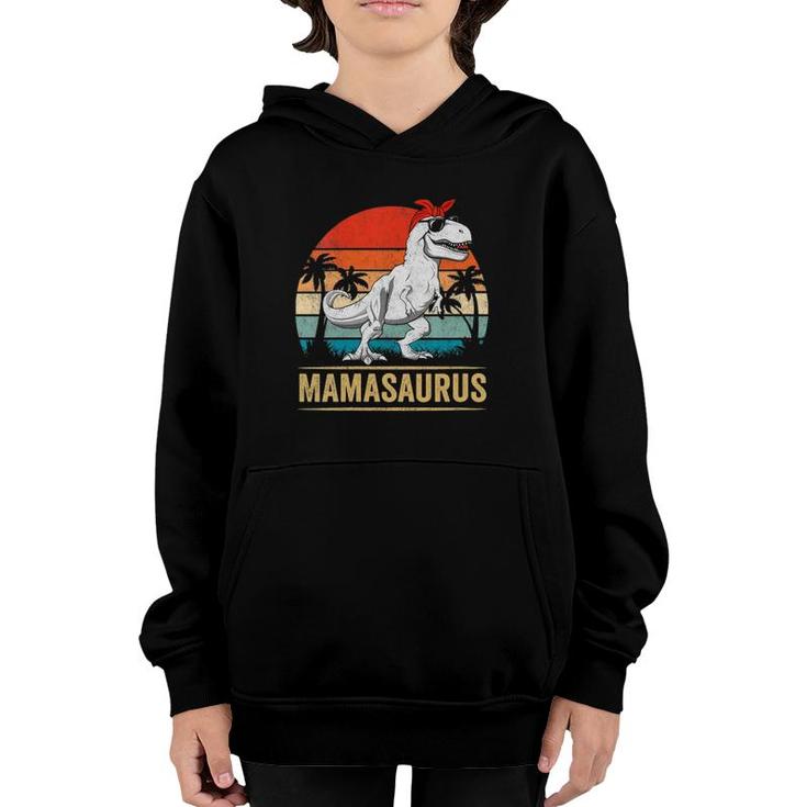 Womens Mamasaurusrex Dinosaur Mama Saurus Family Matching Women V-Neck Youth Hoodie