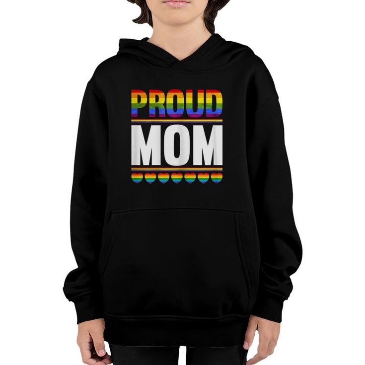 Womens Proud Mom Lesbian Lgbt Pride Month Queer Women Gift Lgbt Youth Hoodie