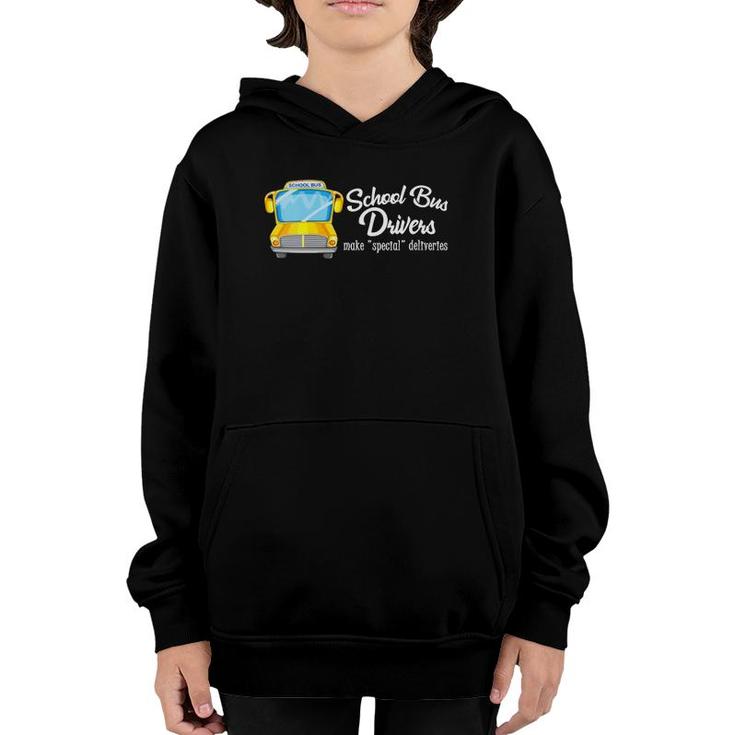 Womens School Bus Driver I Make Special Deliveries Appreciation V Neck Youth Hoodie