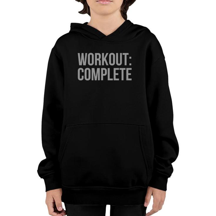Workout Complete - Gym Workout Motivation Hidden Message Tee Youth Hoodie