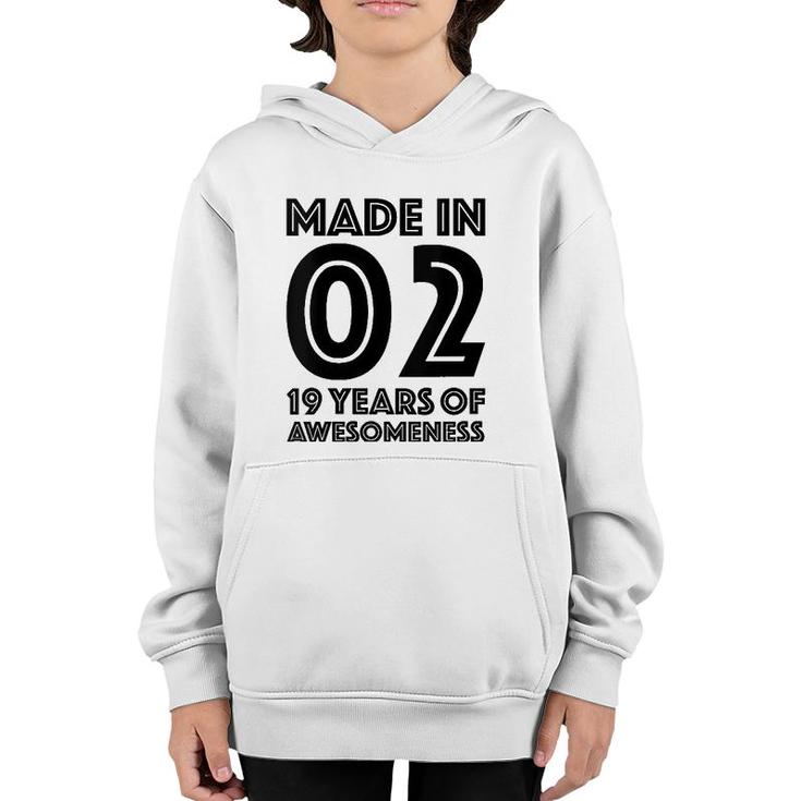 19Th Birthday Gift For Her Women 19 Years Old Daughter 2002 Ver2 Youth Hoodie