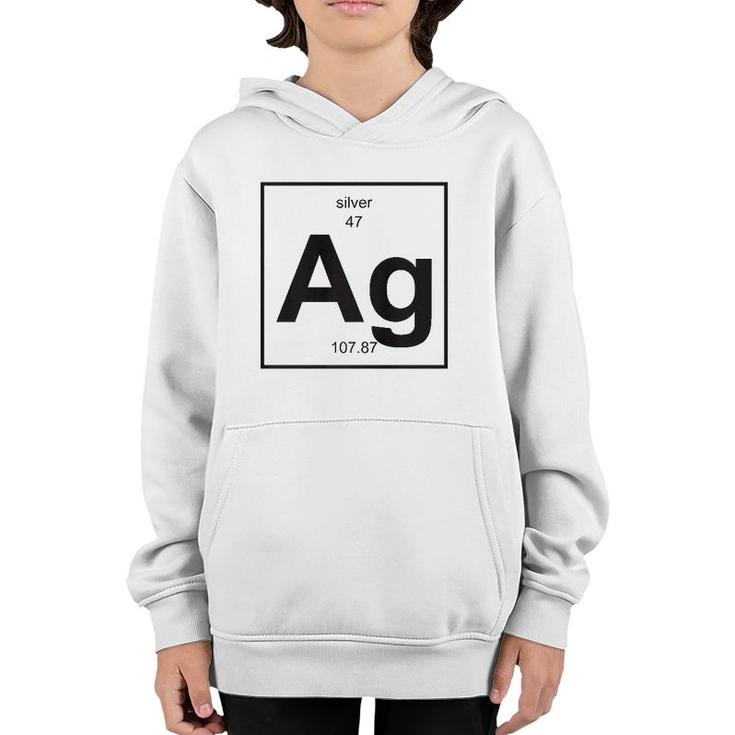 Ag Silver - Periodic Table Of Elements Youth Hoodie
