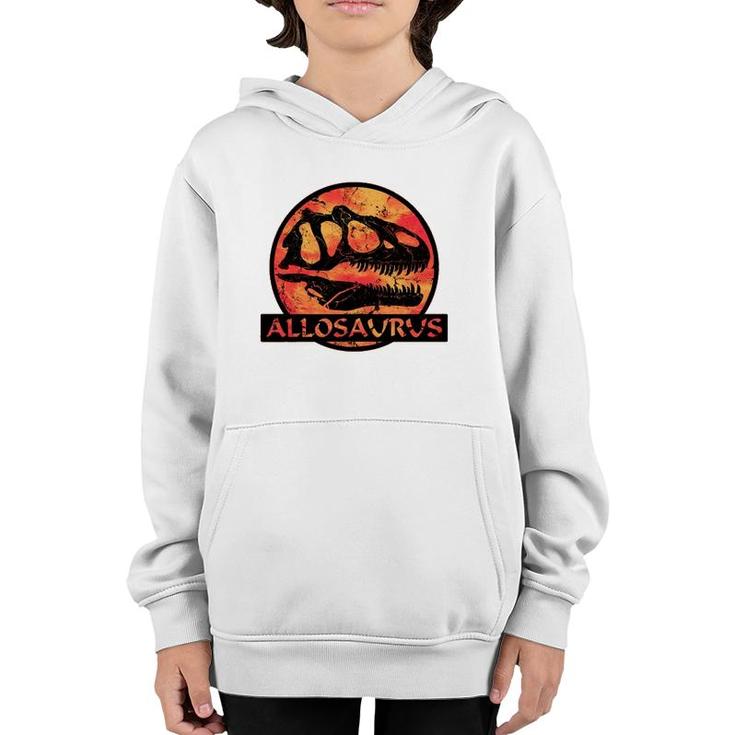 Allosaurus Fossil Skull Dinosaur Youth Hoodie