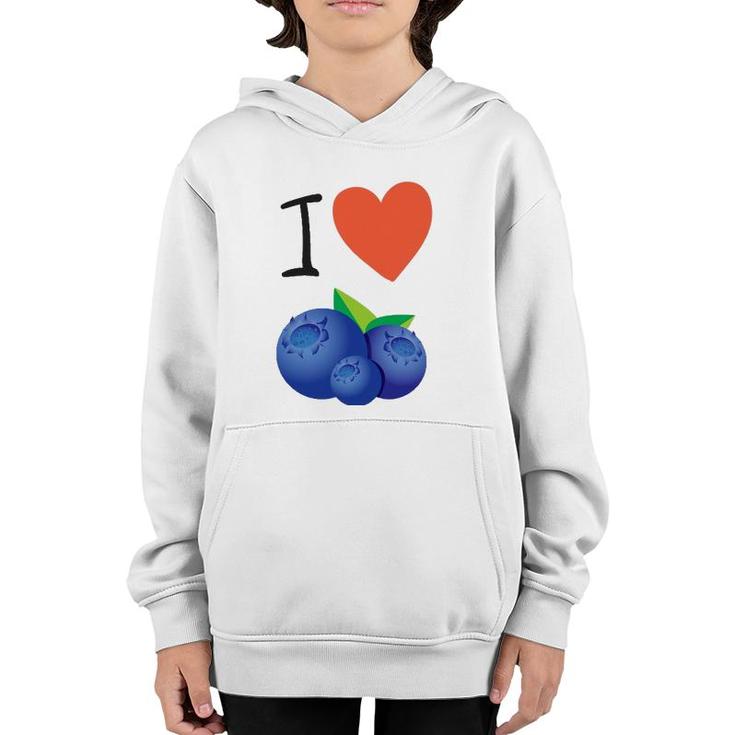 Blueberry I Love Blueberries Tee Youth Hoodie