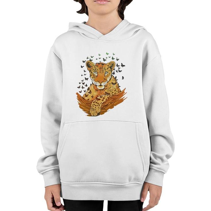 Butterfly Animals Creative Men Gift Leopard Youth Hoodie