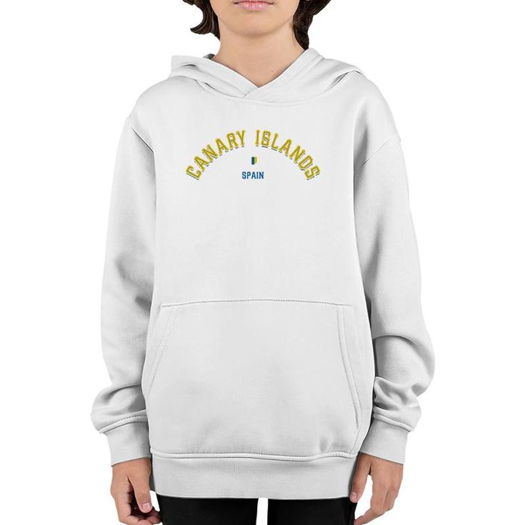 Canary Islands Spain - Vintage Holiday Travel Tenerife  Youth Hoodie