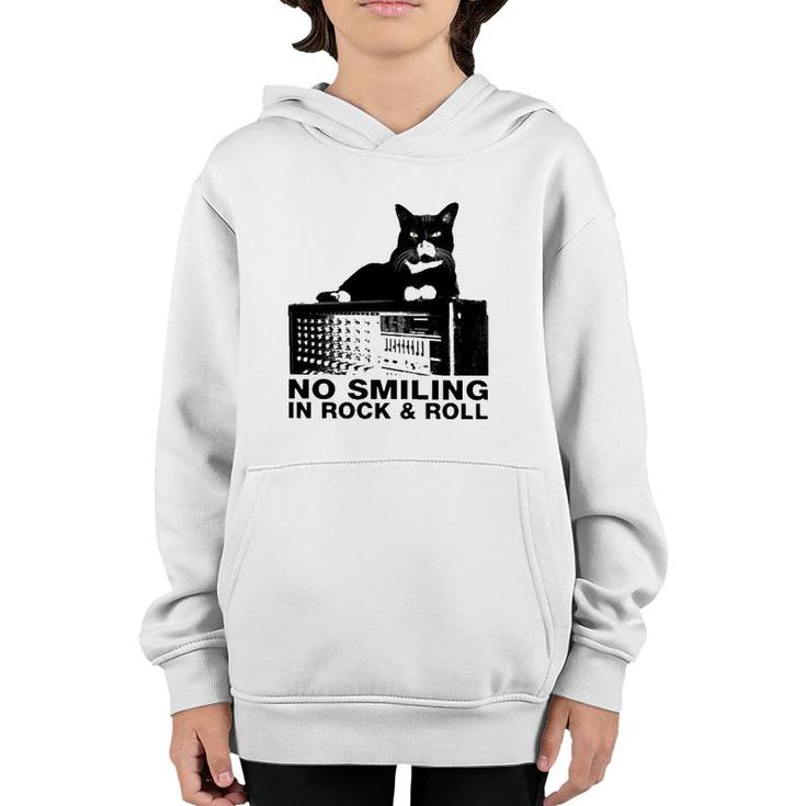 Cat No Smiling In Rock And Roll Youth Hoodie