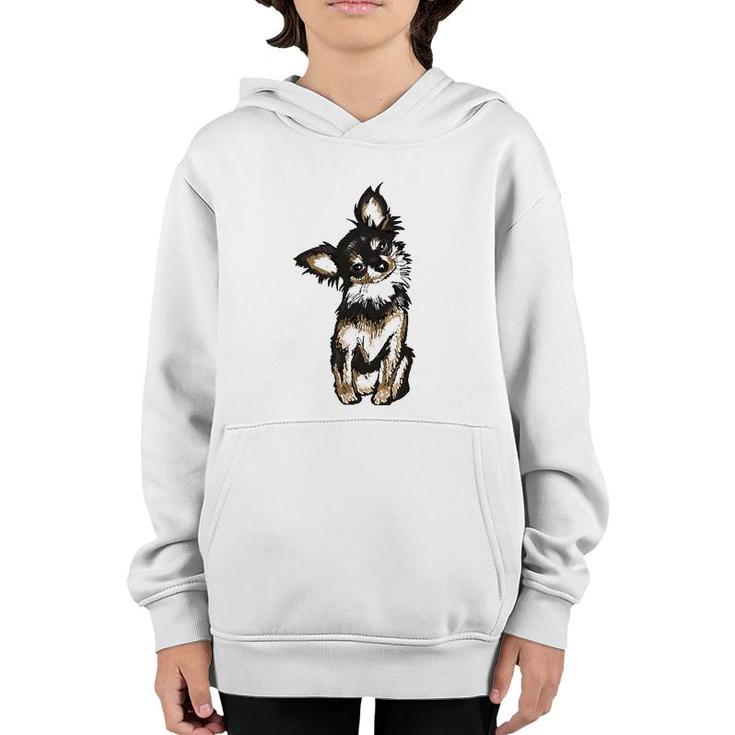 Cute Chihuahua Dog Illustration Chihuahua Owner Youth Hoodie