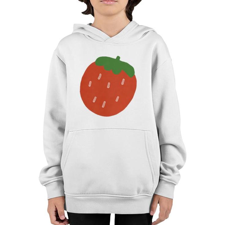 Cute Cottagecore Kawaii Strawberry Aesthetic  Youth Hoodie